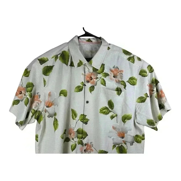 Tommy Bahama 100% Silk Hawaiian Camp Shirt Floral Men’s Size XLX - Picture 2 of 13